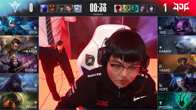 LOL-LPL：369凯南致命绕后“天雷”斩三杀，JDG有惊无险2-0掀翻V5