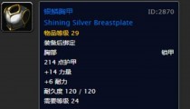 魔兽世界银鳞胸甲五金一件