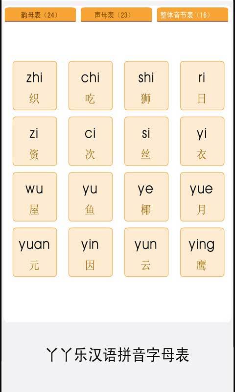 拼音字母表练习