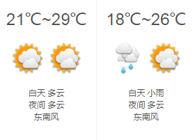 白山市天气预报