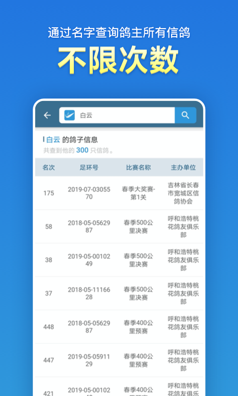 信鸽足环号网查询