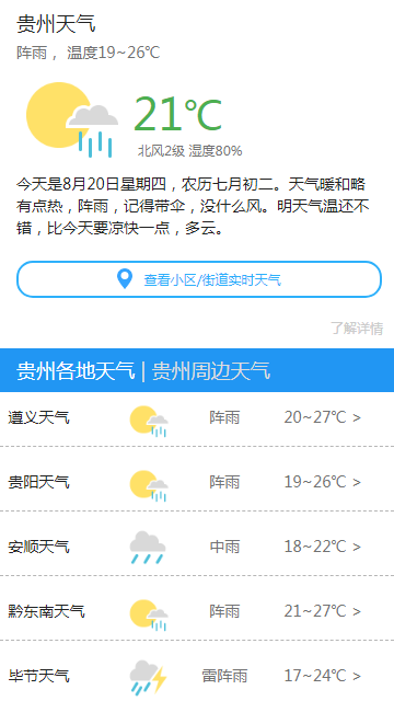 贵州天气