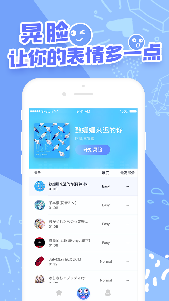 晃脸